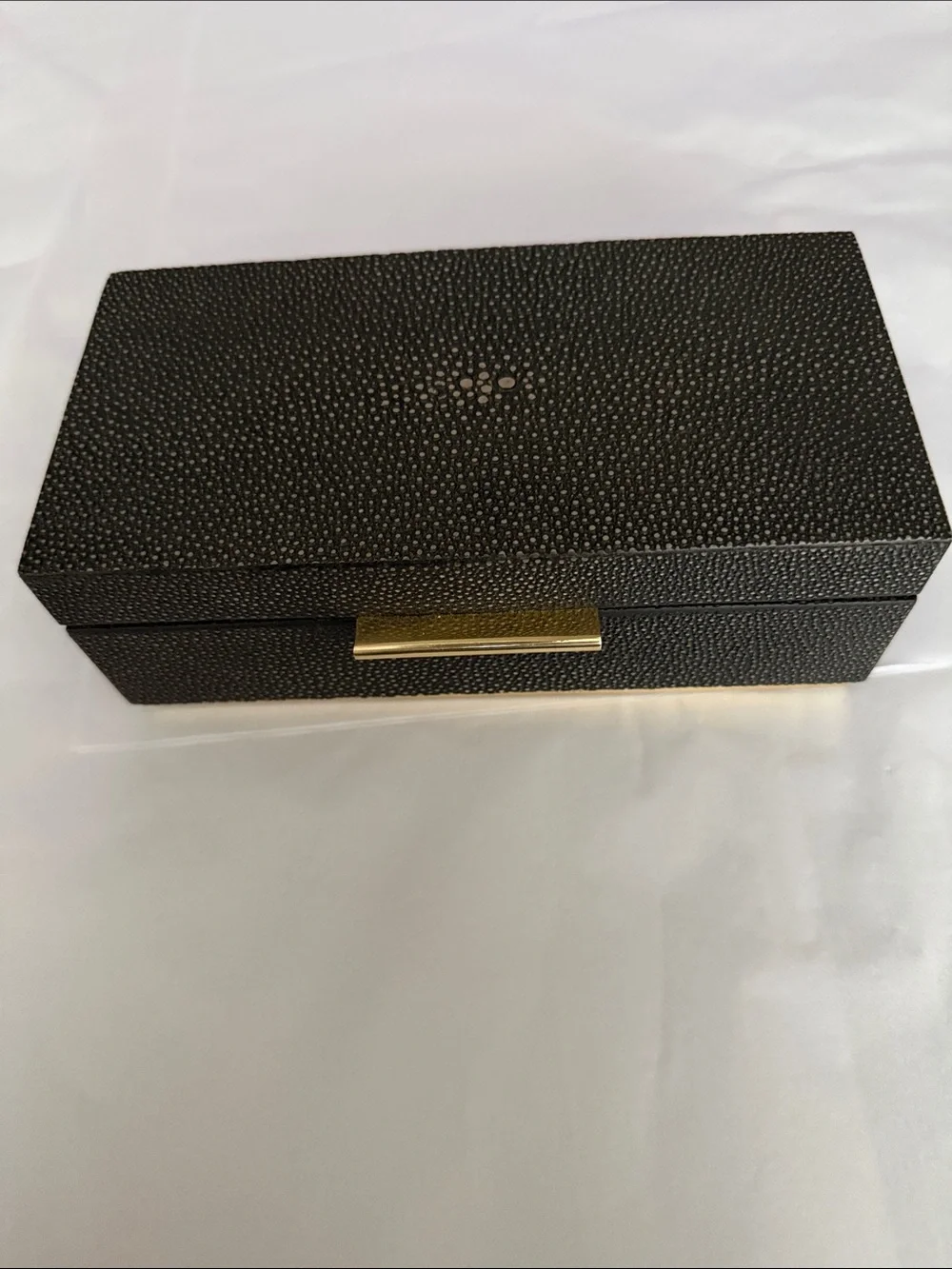 Mitchell Gold & Bob Williams Black Shagreen Jewelry/Watch Box